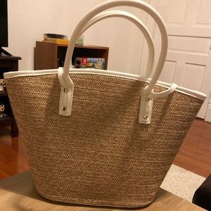 Basket tote bag
